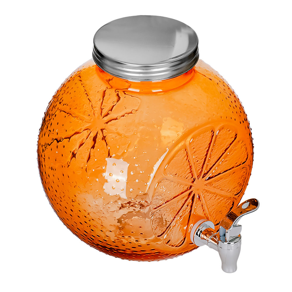 Dispensador de agua de vidrio 5 litros Naranja ATA5O Home Sweet Home