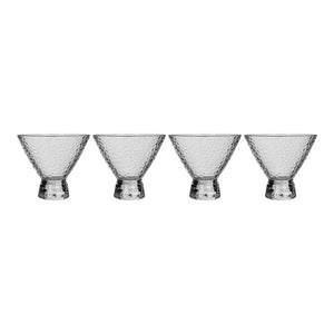 Juego de 4 vasos de vidrio martillado 200 ml ATN2232 Home Sweet Home