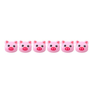 Juego de 6 clips multifuncionales figura de cerdito de plástico ATD3141 Home Sweet Home