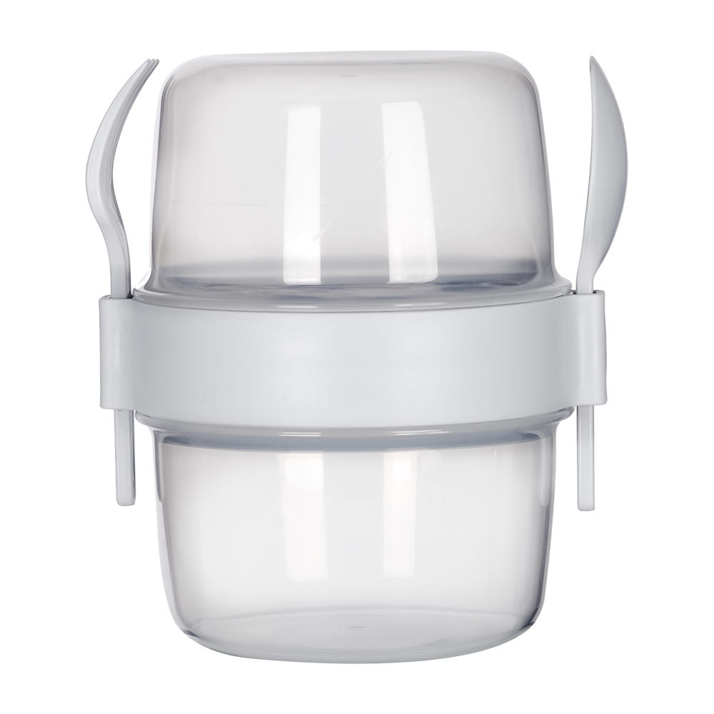 Contenedor doble compartimento con cubiertos de 800 ml AP-9452 Titiz