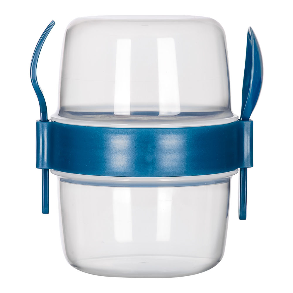 Contenedor doble compartimento con cubiertos de 800 ml AP-9452 Titiz
