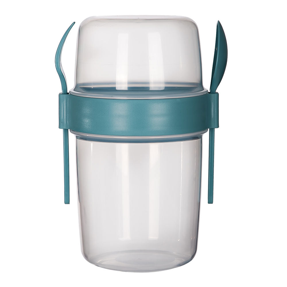 Contenedor doble compartimento con cubiertos 1.1 litros AP-9453 Titiz