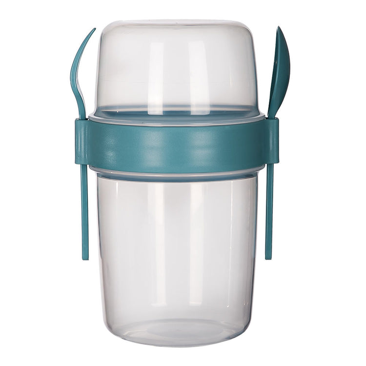 Contenedor doble compartimento con cubiertos 1.1 litros AP-9453 Titiz