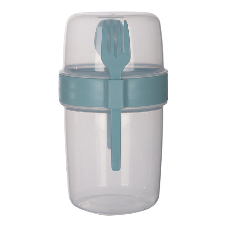 Contenedor doble compartimento con cubiertos 1.1 litros AP-9453 Titiz