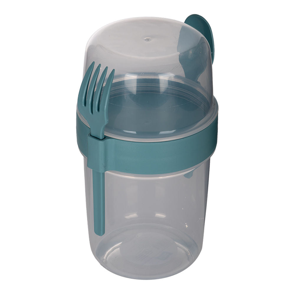 Contenedor doble compartimento con cubiertos 1.1 litros AP-9453 Titiz