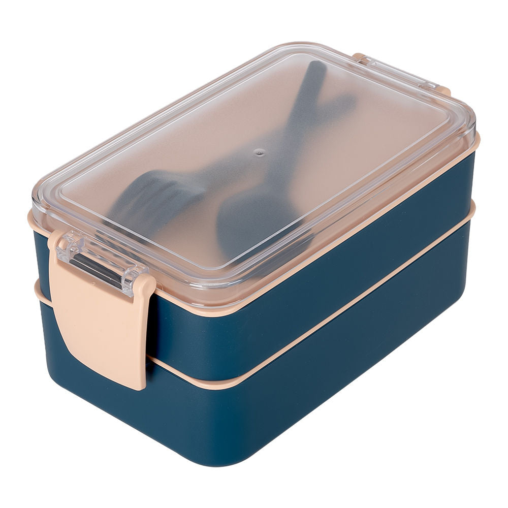 Lonchera de plástico con varios compartimentos y cubiertos AP-9477 Titiz
