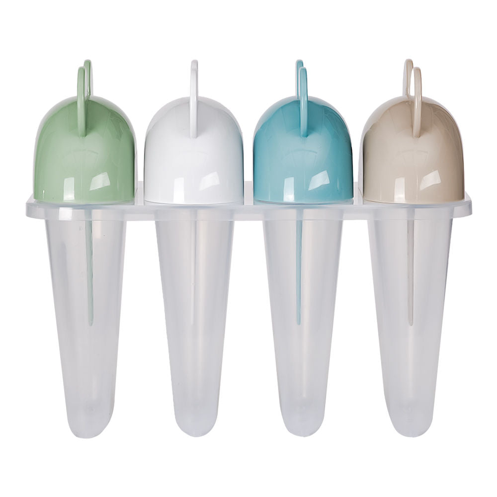 Juego de 4 moldes de plástico para hacer paletas de hielo AP-9179 Titiz