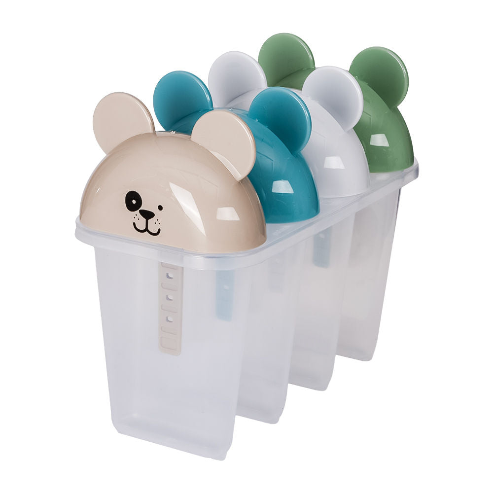 Juego de 4 moldes de plástico para hacer paletas de hielo AP-9179 Titiz