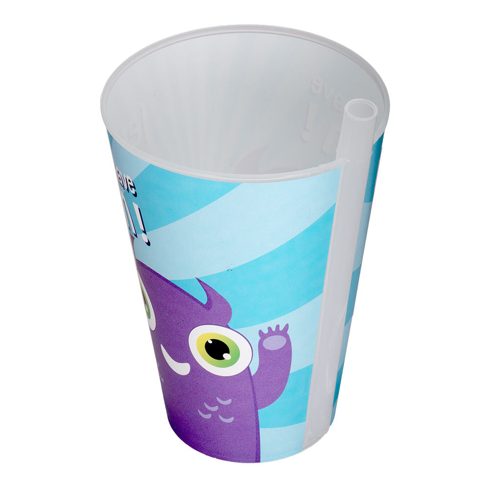 Vaso infantil de plástico con popote 400 ml AP-9124 Titiz