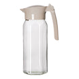 Jarra de vidrio Betty 1.5 litros con tapa antiderrames KC-104 Titiz – jarra con tapa beige, vista frontal