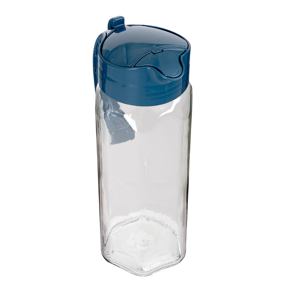 Jarra de vidrio Ala 1.5 L con tapa antiderrapante KC-102 Titiz – jarra con tapa beige, vista frontal
