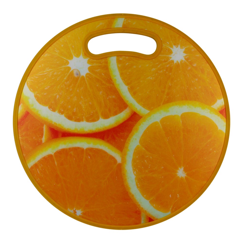 Tabla para picar circular con decorado frutal 35 cm
