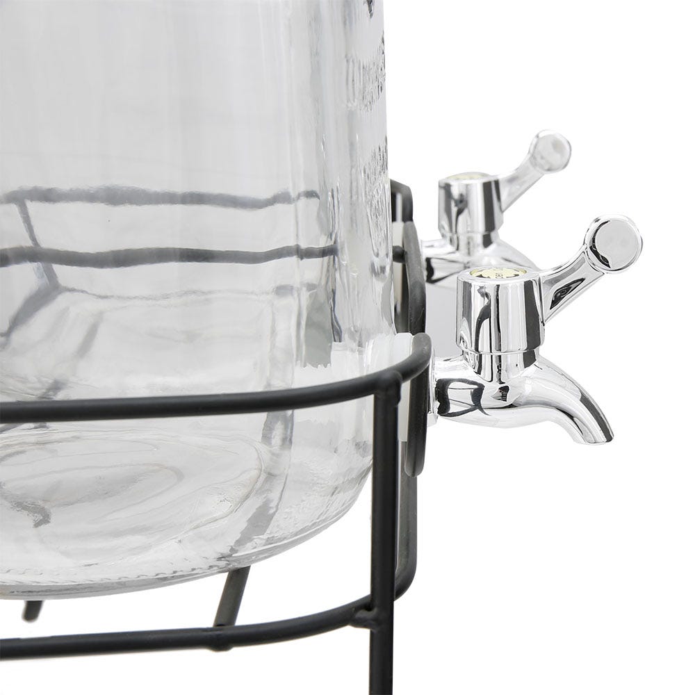 Juego de despachadores de vidrio 4 L base negra