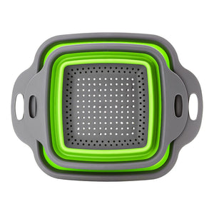 Juego de 2 coladores cuadrados plegables de Silicón