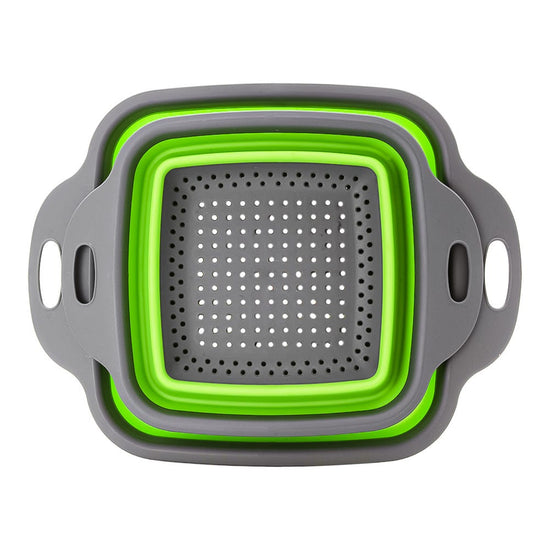 Juego de 2 coladores cuadrados plegables de Silicón