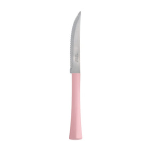Cuchillo churrasco Inova rosa acero inoxidable