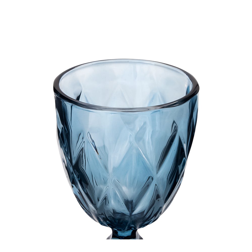 Copa de vidrio 250 ml azul Home Sweet Home