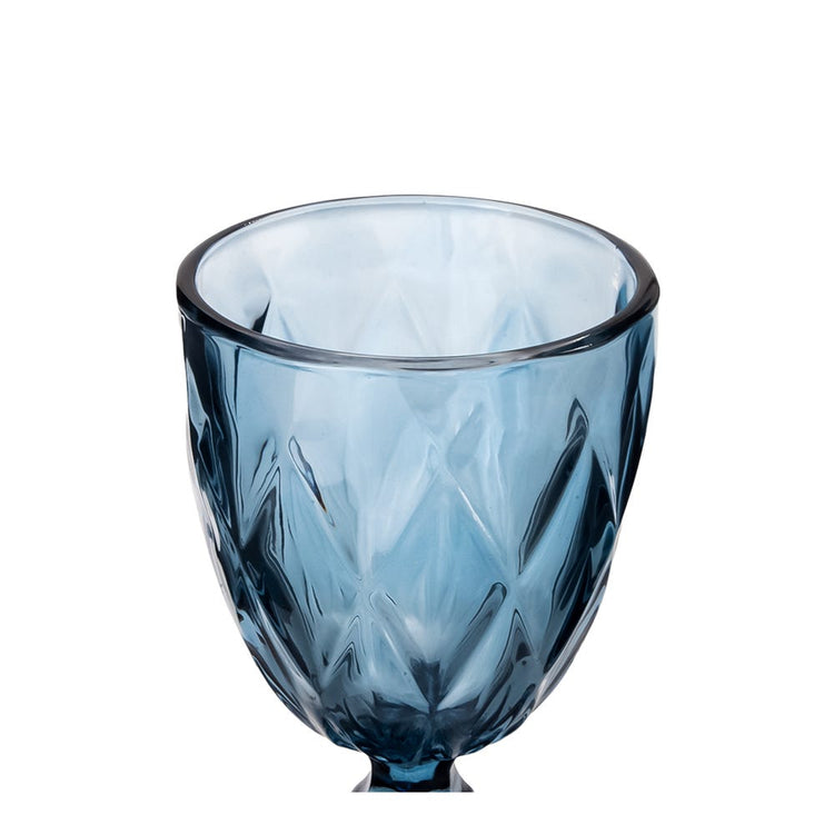 Copa de vidrio 250 ml azul Home Sweet Home
