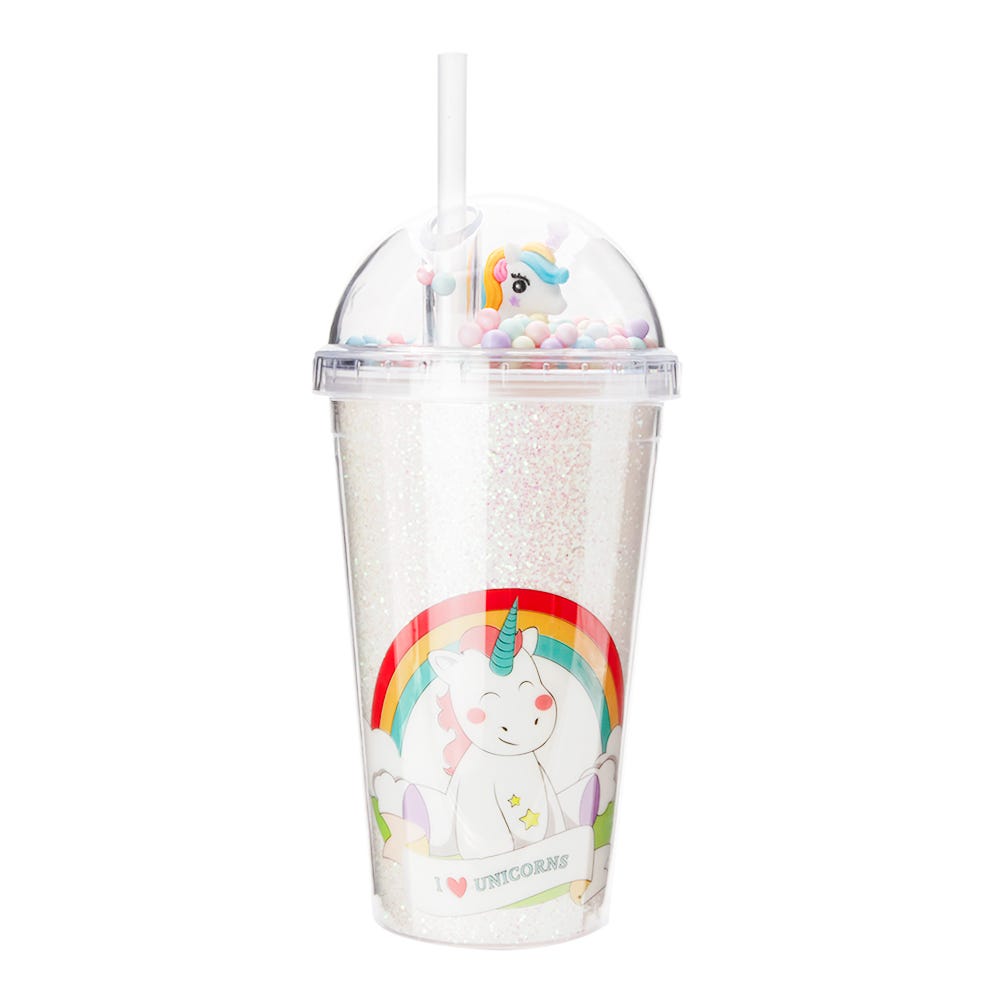 Vaso térmico de plástico 400 ml decorado arcoiris Home Sweet Home