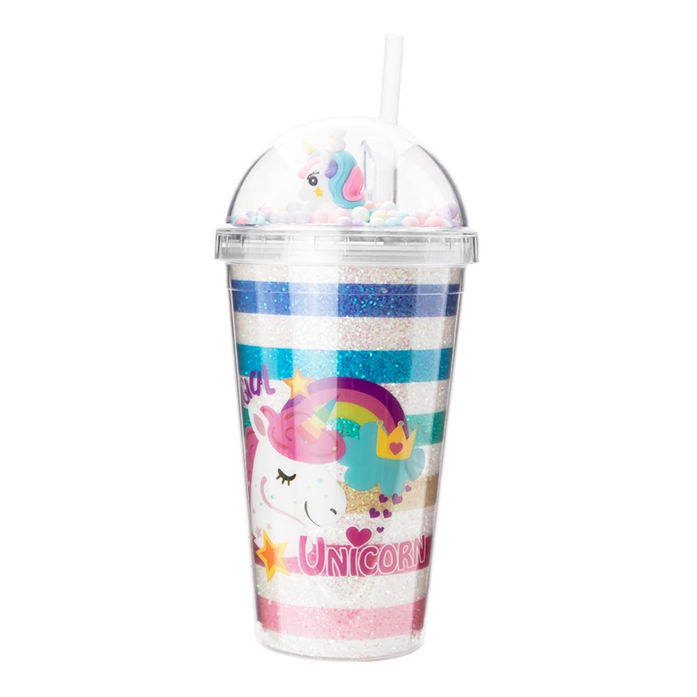 Vaso térmico de plástico 400 ml decorado arcoiris Home Sweet Home