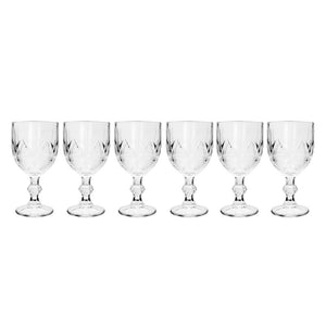 Juego de 6 copas de vidrio 300 ml decorado 1 GB042510JL Home Sweet Home 
