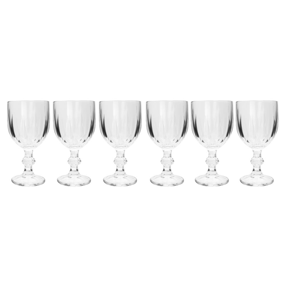 Juego de 6 copas de vidrio 300 ml decorado 4 GB042510I Home Sweet Home 