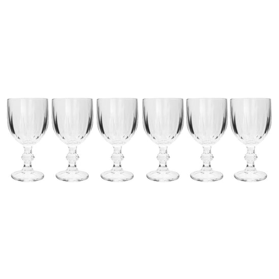 Juego de 6 copas de vidrio 300 ml decorado 4 GB042510I Home Sweet Home 