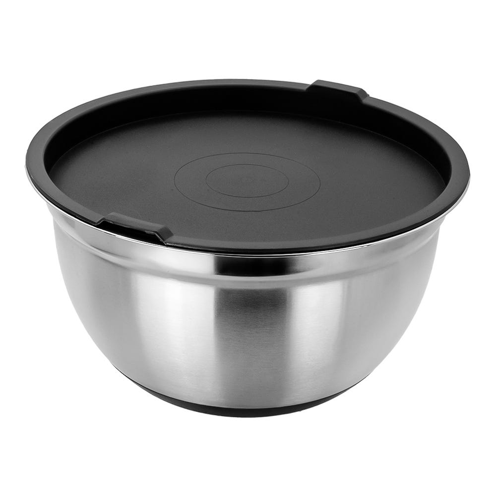 Juego de tazones de acero inoxidable con tapa 3 piezas 17 cm 21 cm 25 cm 14673 Qualité