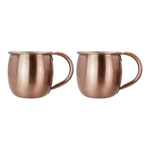 Juego de tarros de acero inoxidable con recubrimiento 2 piezas moscow 17622 Qualité