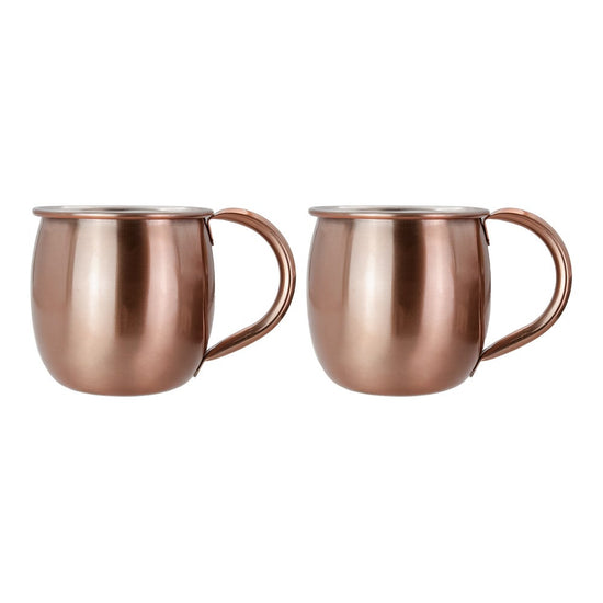 Juego de tarros de acero inoxidable con recubrimiento 2 piezas moscow 17622 Qualité