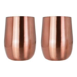 Juego de vasos de acero inoxidable para vino 2 piezas 22331/S Home Sweet Home