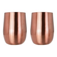 Juego de vasos de acero inoxidable para vino 2 piezas 22331/S Home Sweet Home