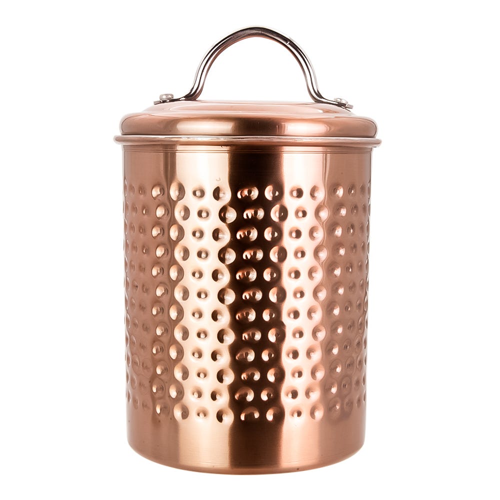 Contenedor de acero inoxidable martillado 10 cm 98052 Home Sweet Home