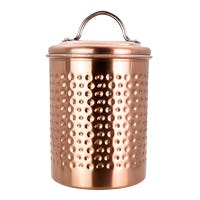 Contenedor de acero inoxidable martillado 10 cm 98052 Home Sweet Home