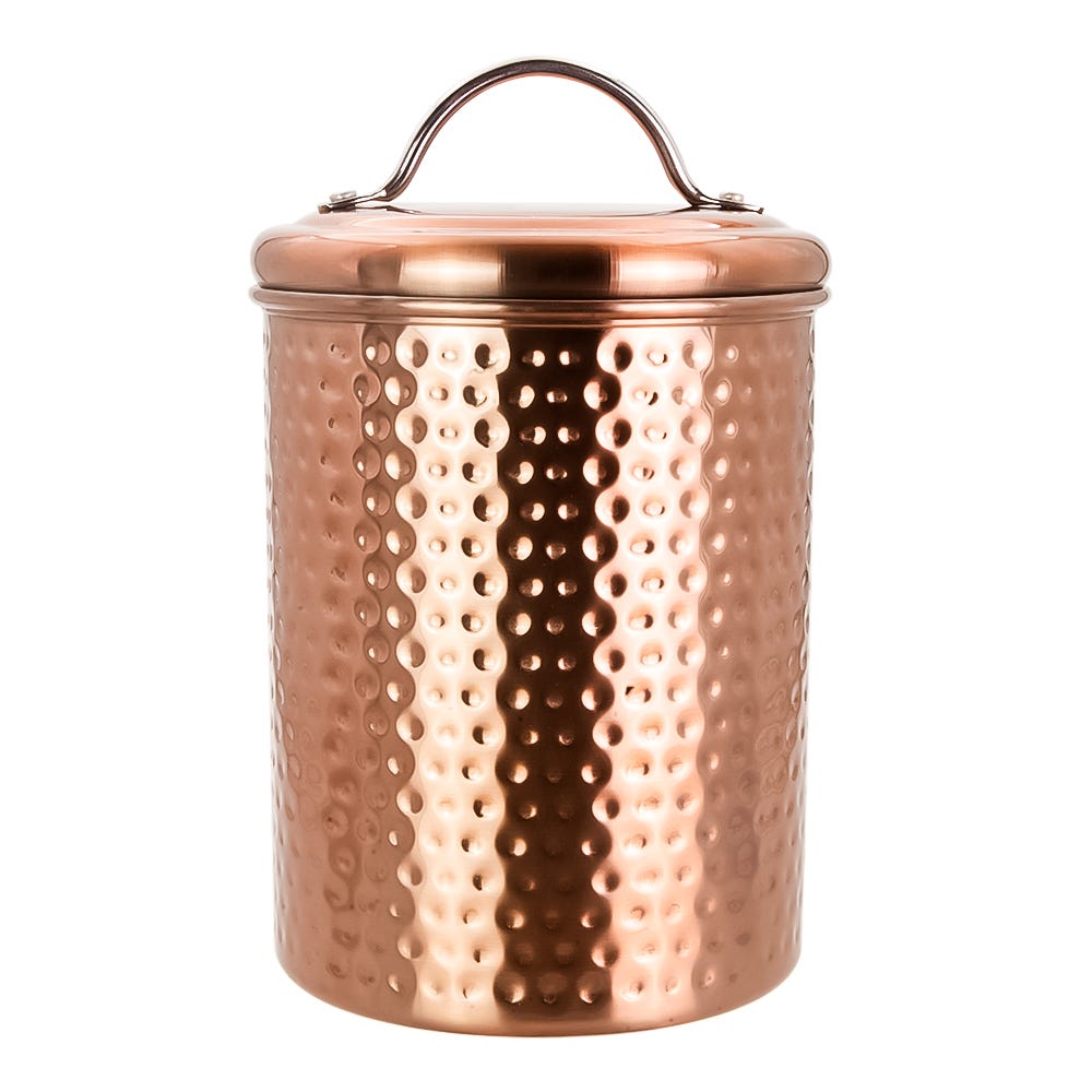 Contenedor de acero inoxidable martillado 13 cm 98052 Home Sweet Home