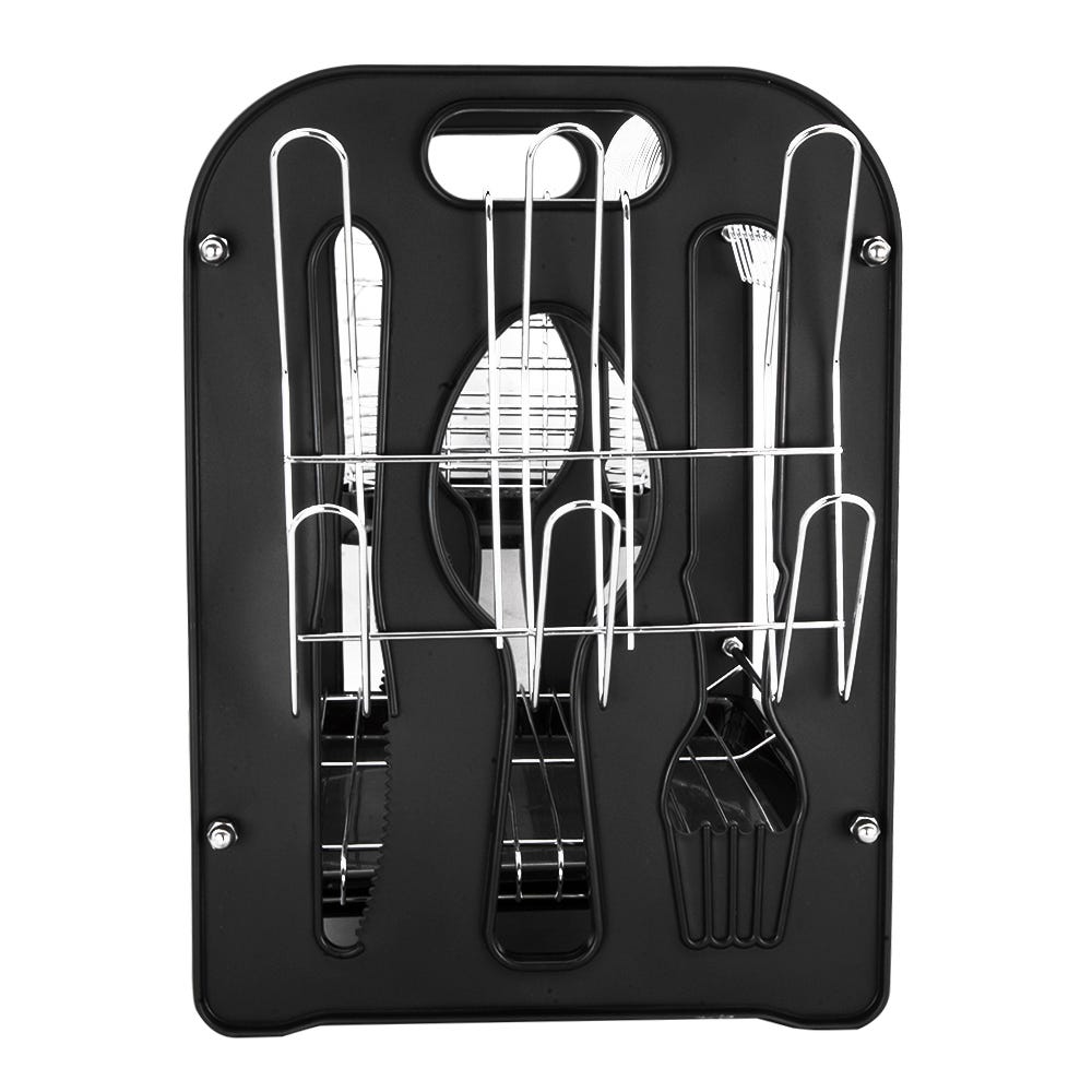 Escurridor cromado de 2 niveles con charolas plásticas ATA1107 Home Sweet Home