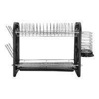 Escurridor cromado de 2 niveles con charolas plásticas ATA1107 Home Sweet Home