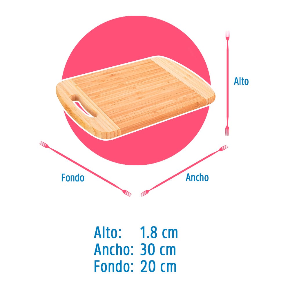 Tabla para picar de bambú ATA77 Home Sweet Home