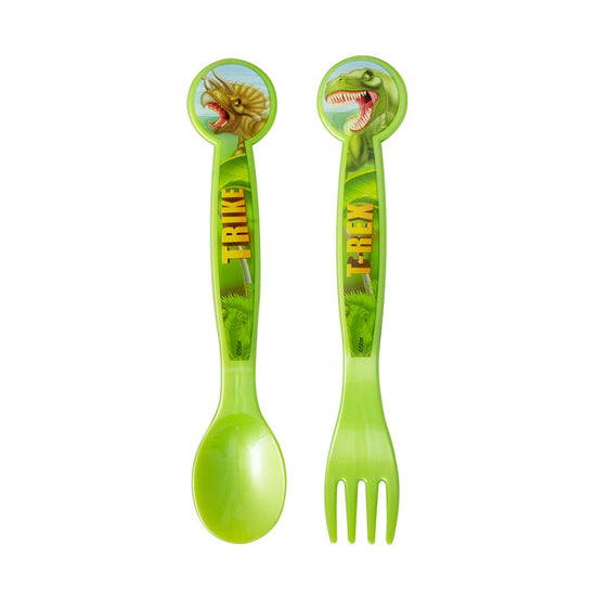 Juego de cubiertos de plástico 2 piezas Dinosaurs Stor