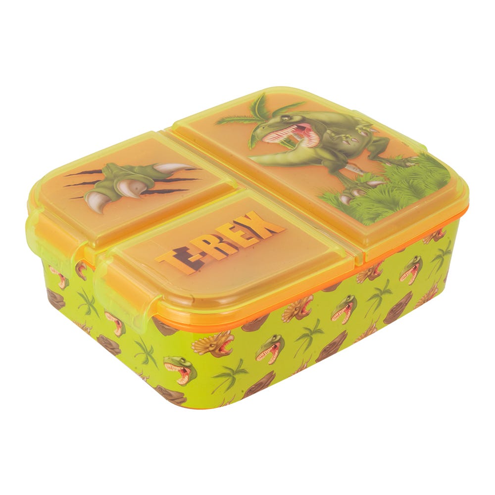 Sandwichera de plástico con compartimentos Dinosaur Stor