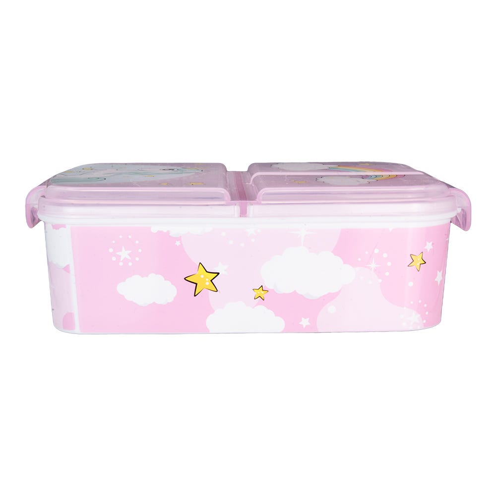 Sandwichera de plástico con compartimentos Unicorn Stor