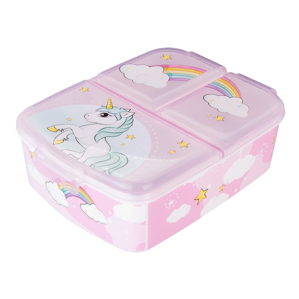Sandwichera de plástico con compartimentos Unicorn Stor