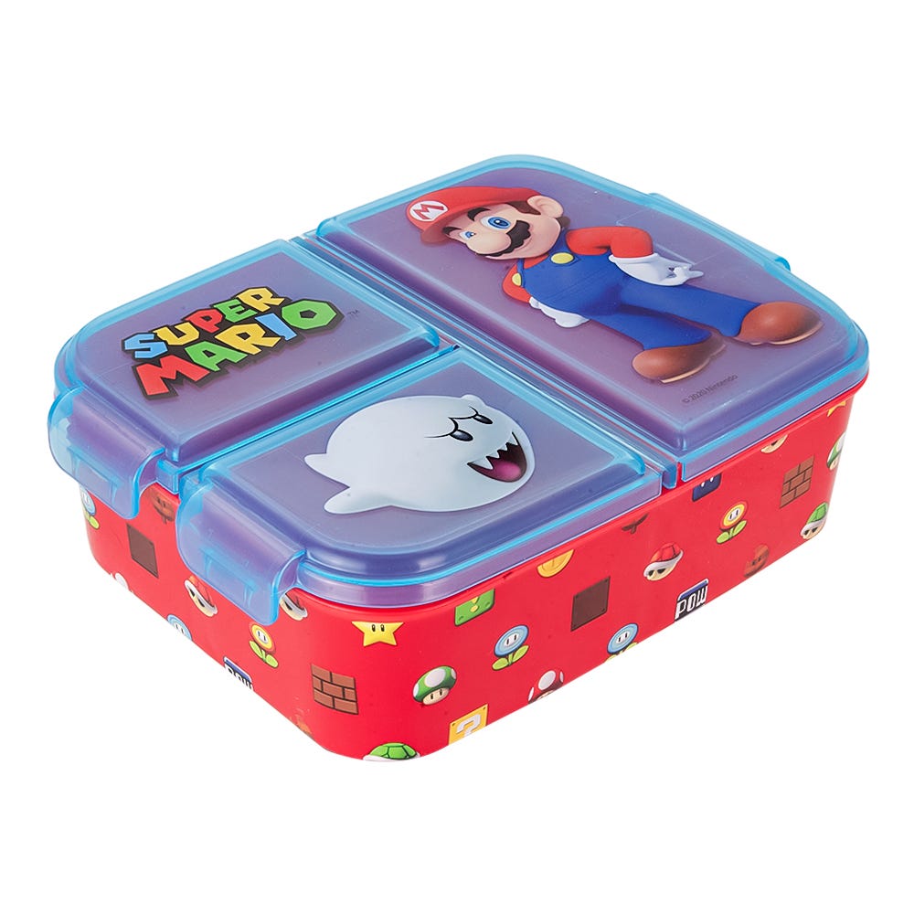 Sandwichera de plástico con compartimentos Super Mario Stor