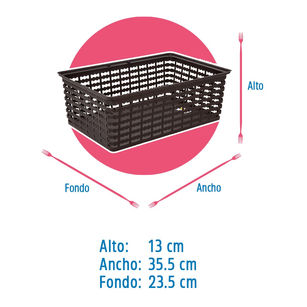 Canasta de plástico deco grande 13357 Rimax