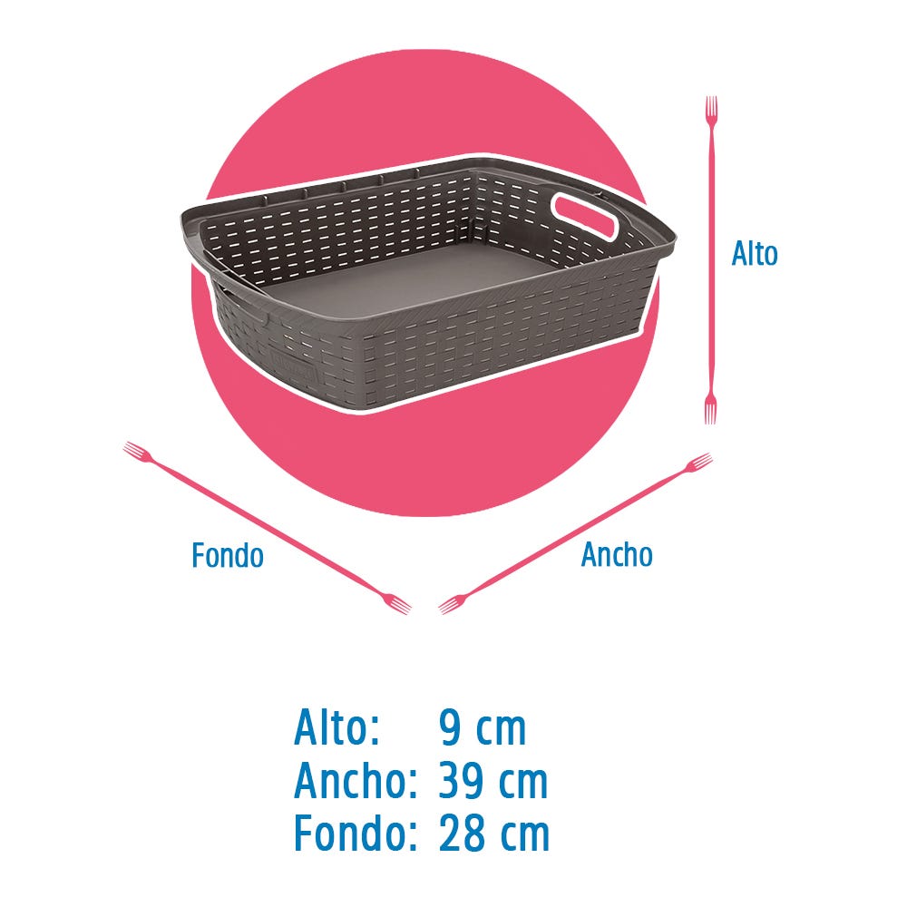 Canasta de plástico shia baja 13359 Rimax