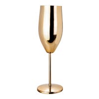 Copa de champagne de acero inoxidable acabado dorado Qualité