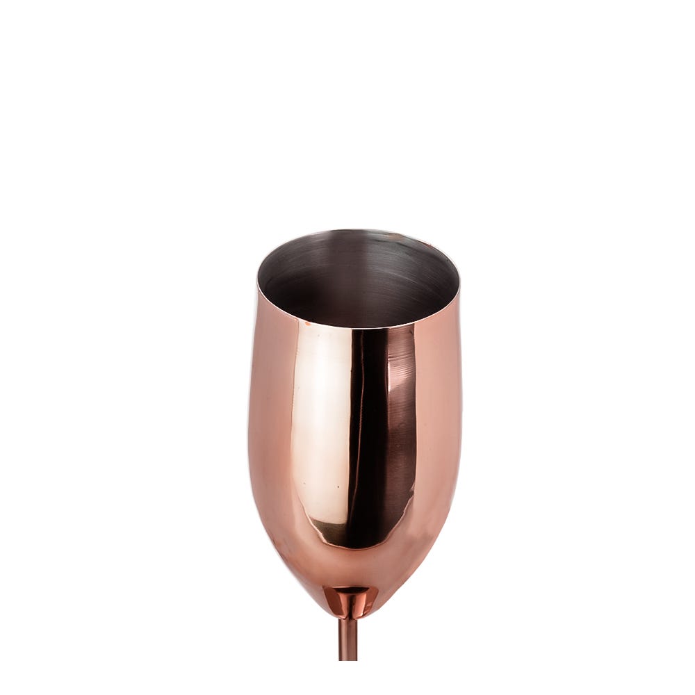 Copa de champagne de acero inoxidable acabado cobre Qualité
