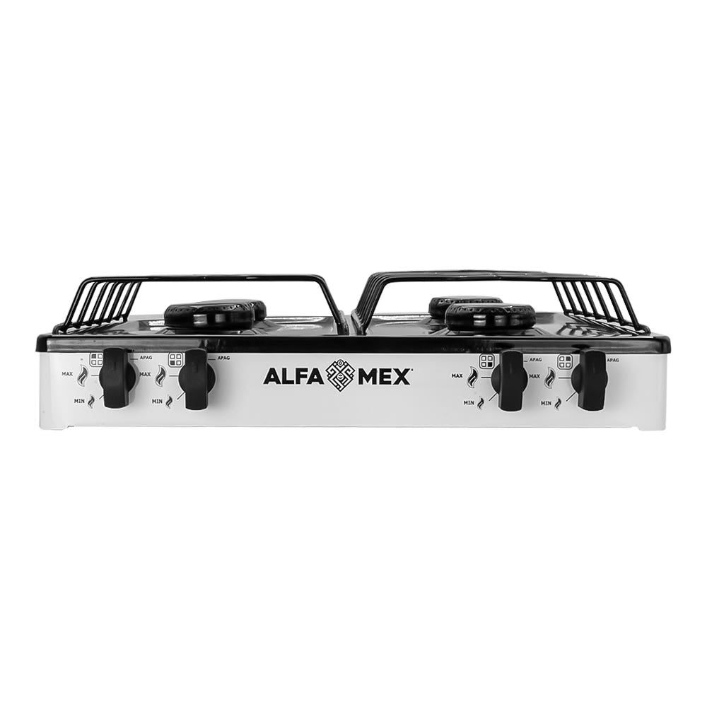 Parrilla de gas 4 quemadores esmaltada blanco 311-6 Alfa