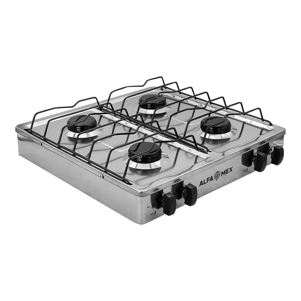 Parrilla de gas 4 quemadores acero inoxidable 313 Alfa – vista 3
