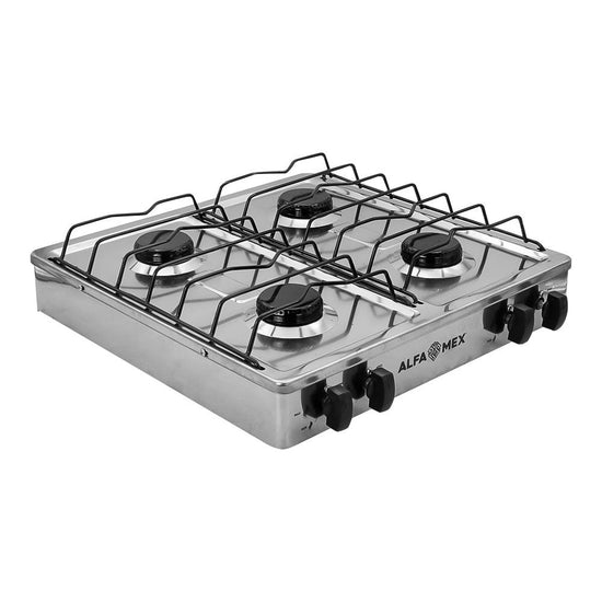 Parrilla de gas 4 quemadores acero inoxidable 313 Alfa – vista 3